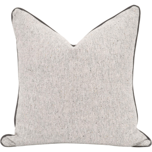 The Not So Basic 22" Essential Pillow in Howell Gray Fabric & Dark Dove Gray Velvet (Set of 2)